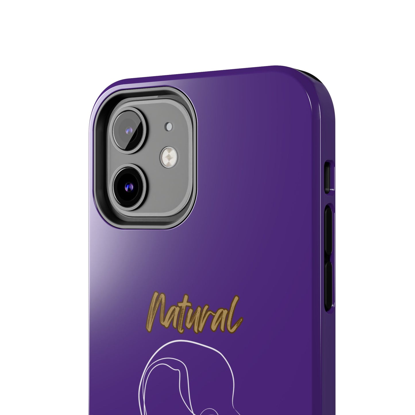 Natural Woman Hanging Hair (WL) Tough Phone Cases PURPLE