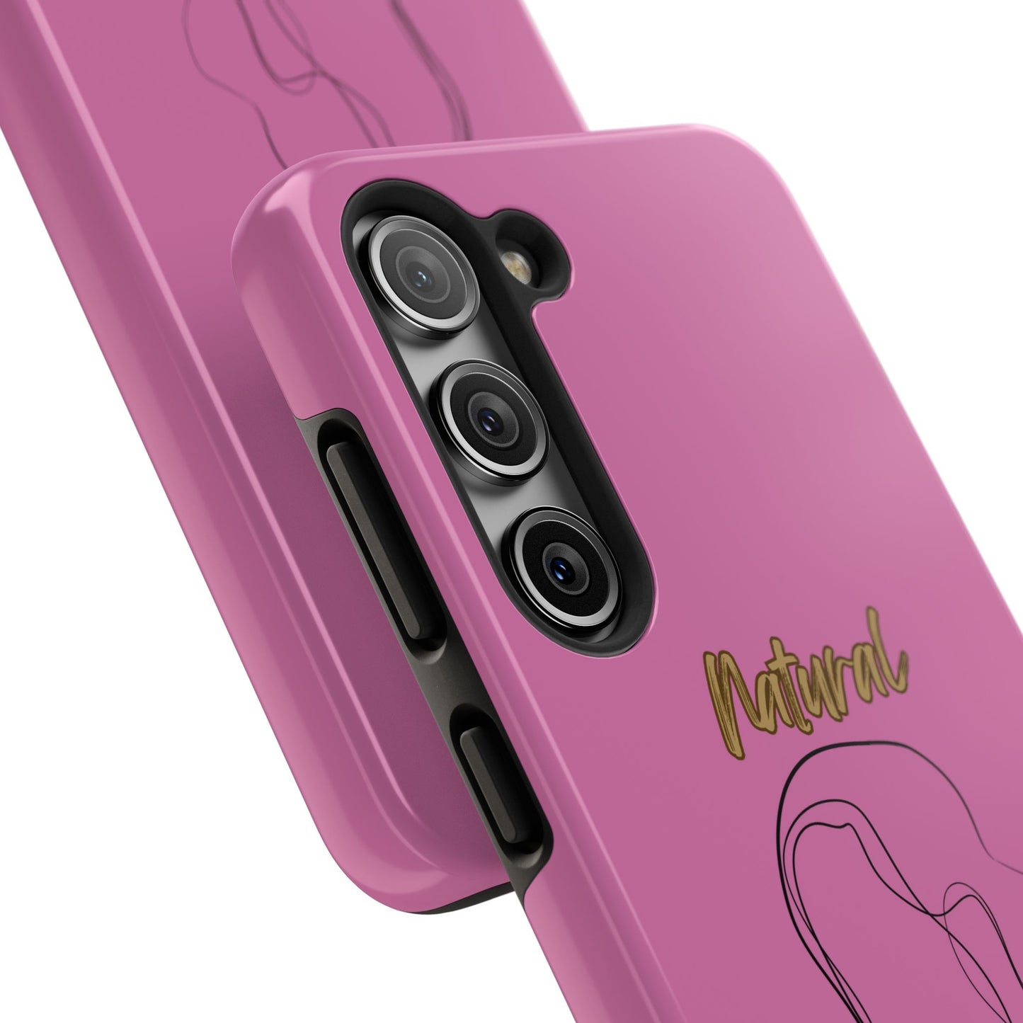 Natural Woman Hanging Hair (BL) Tough Phone Cases LIGHT PINK