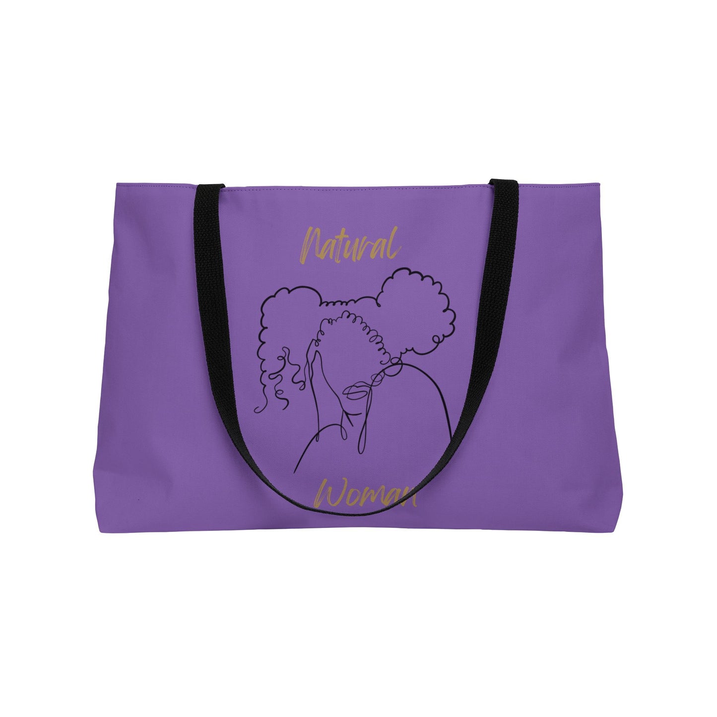 Natural Woman Twin Puffs (BL) Weekender Tote Bag LIGHT PURPLE