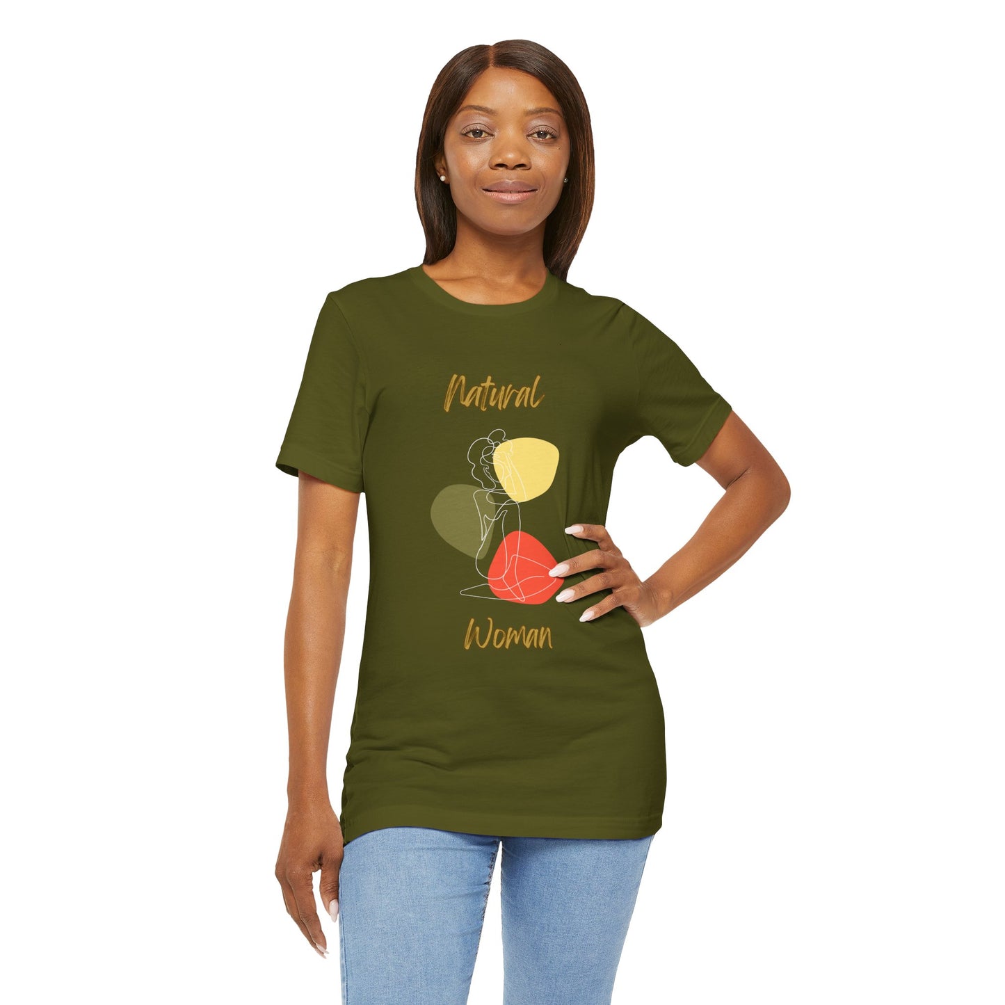 Natural Woman Colorful Pose (WL) Short Sleeve T-Shirt