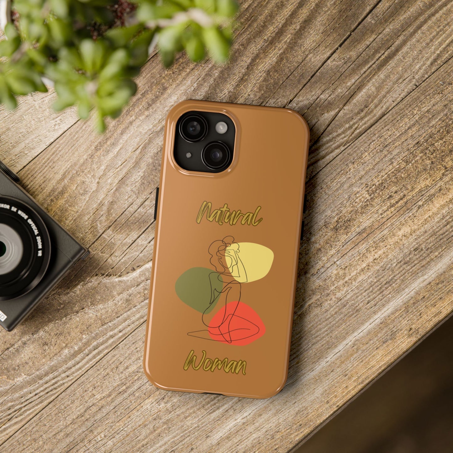 Natural Woman Colorful Pose (BL)Tough Phone Cases LIGHT BROWN