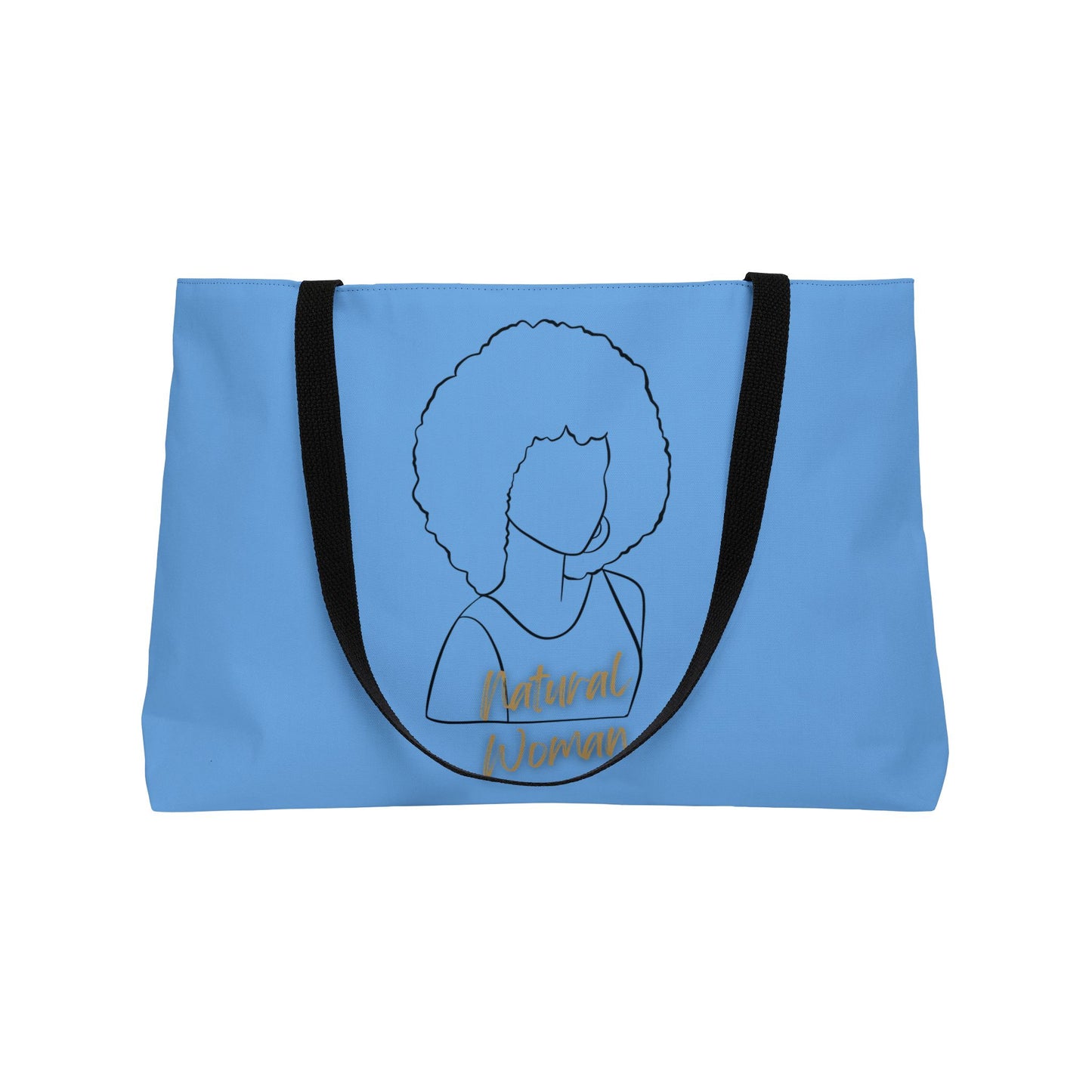 Natural Woman Afro (BL) Weekender Tote Bag LIGHT BLUE