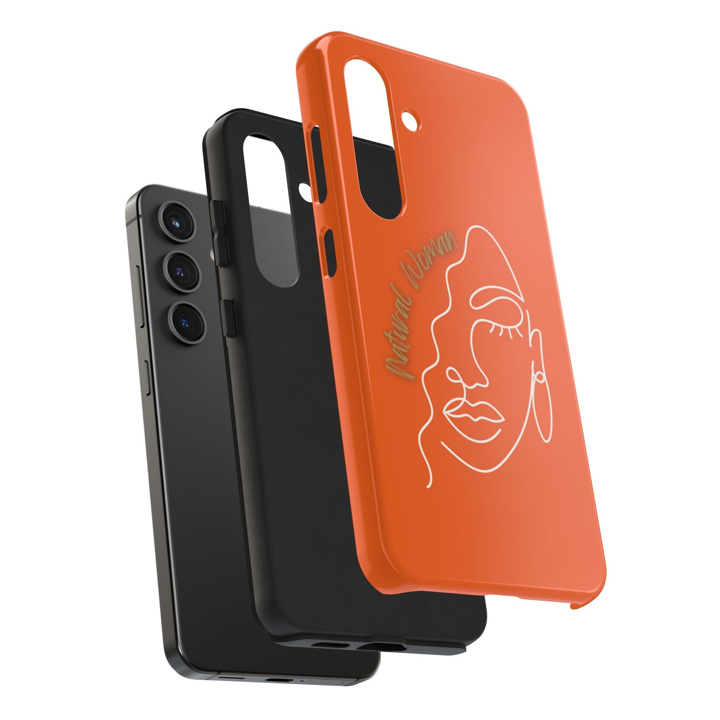Natural Woman Half Face (WL)Tough Phone Case ORANGE
