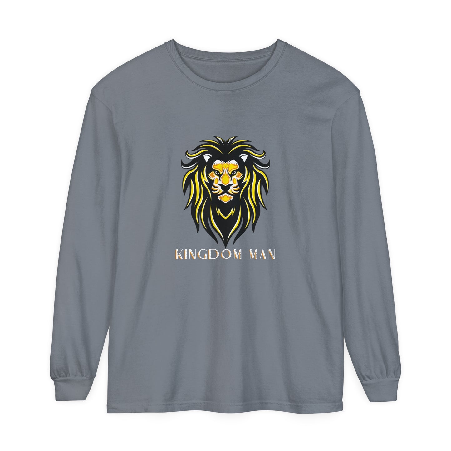 Kingdom Man (White/Gold) Long Sleeve T-Shirt