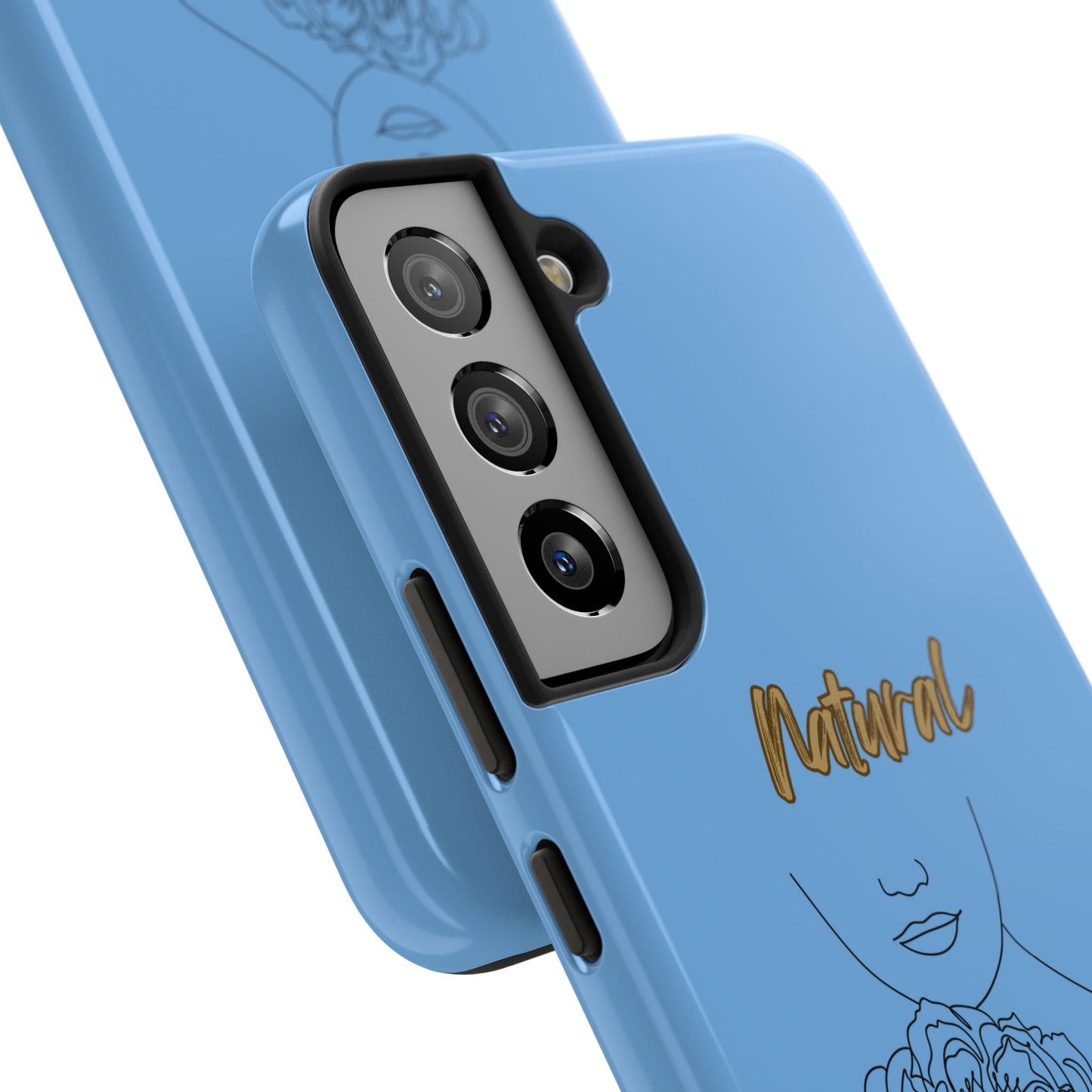 Natural Woman Kissed Flower (BL)Tough Phone Cases LIGHT BLUE