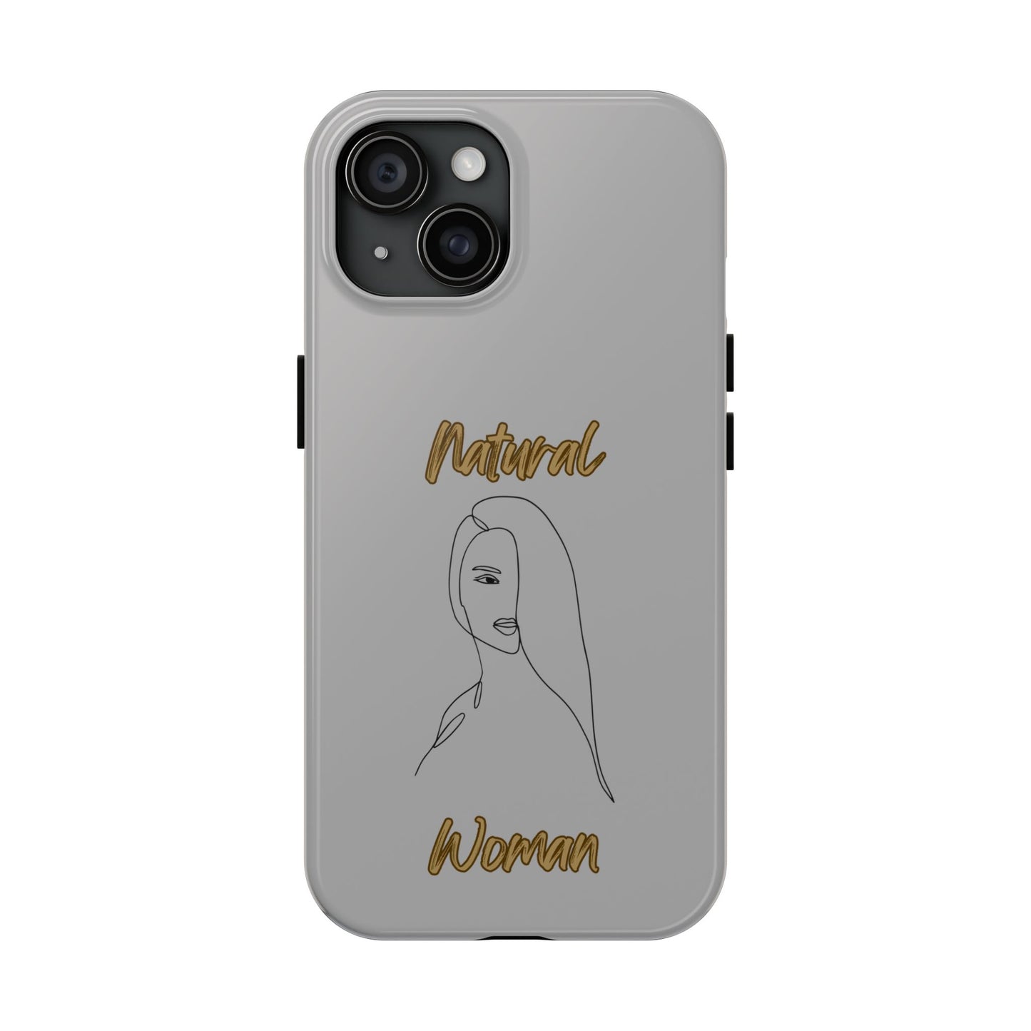 Natural Woman Covered Eye (BL)Tough Phone Cases LIGHT GREY