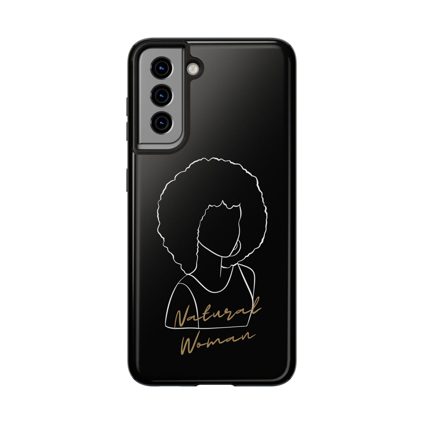 Natural Woman Afro (WL) Tough Phone Case BLACK