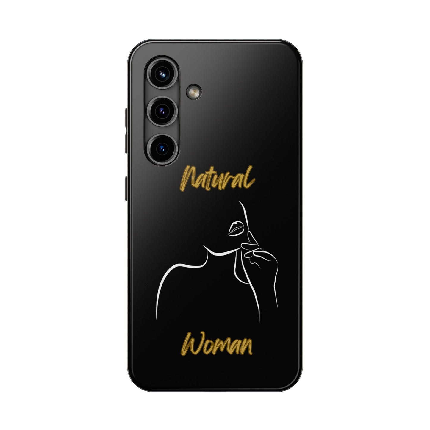 Natural Woman Chin Up (WL)Tough Phone Cases BLACK