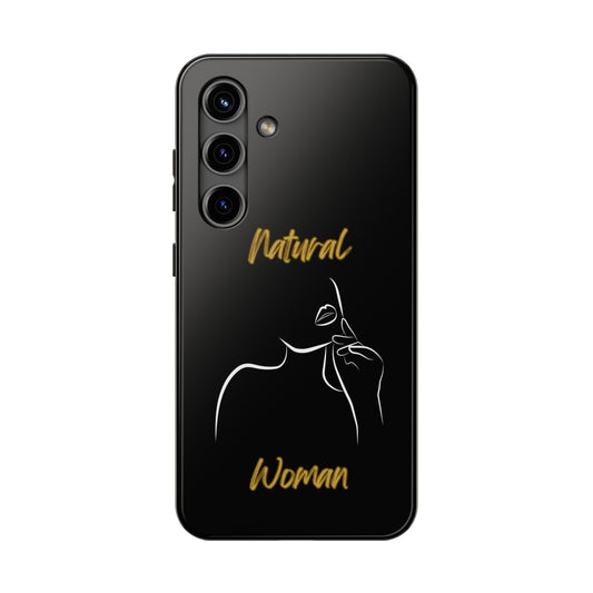 Natural Woman Chin Up (WL)Tough Phone Cases BLACK