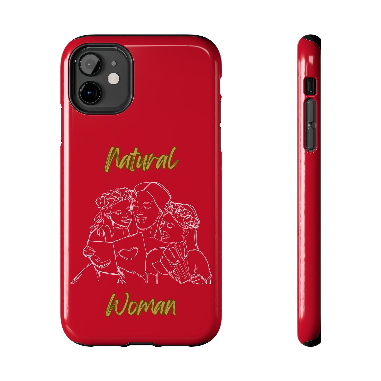 Natural Woman Me & My Girls (WL)Tough Phone Cases DARK RED