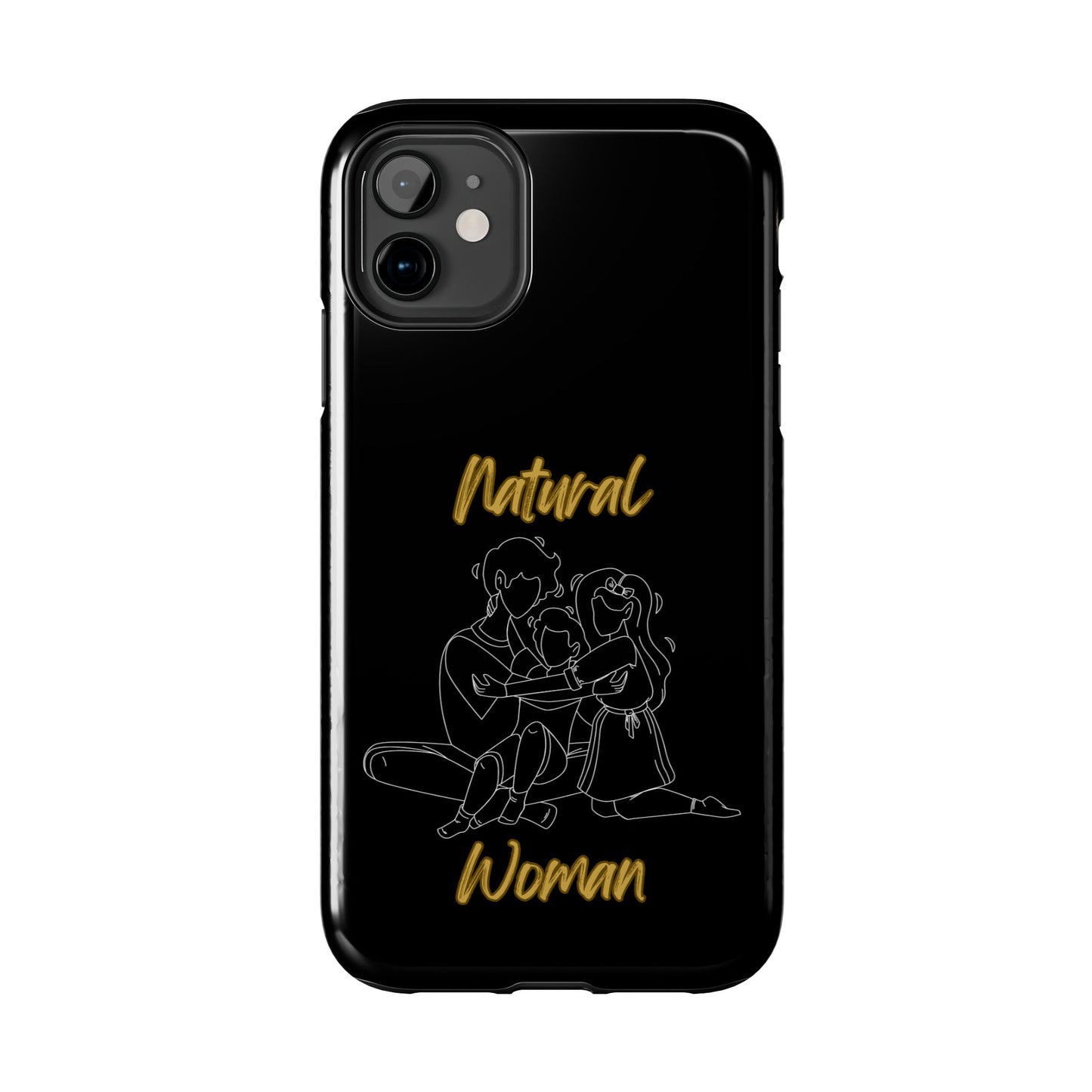 Natural Woman Bear Hugs (WL) Tough Phone Cases BLACK