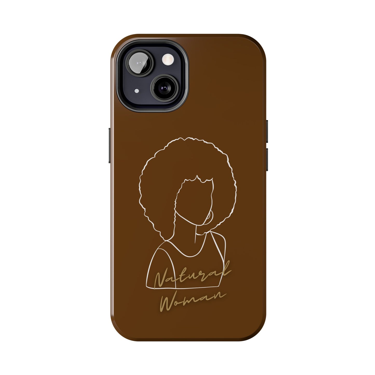 Natural Woman Afro (WL)Tough Phone Cases BROWN