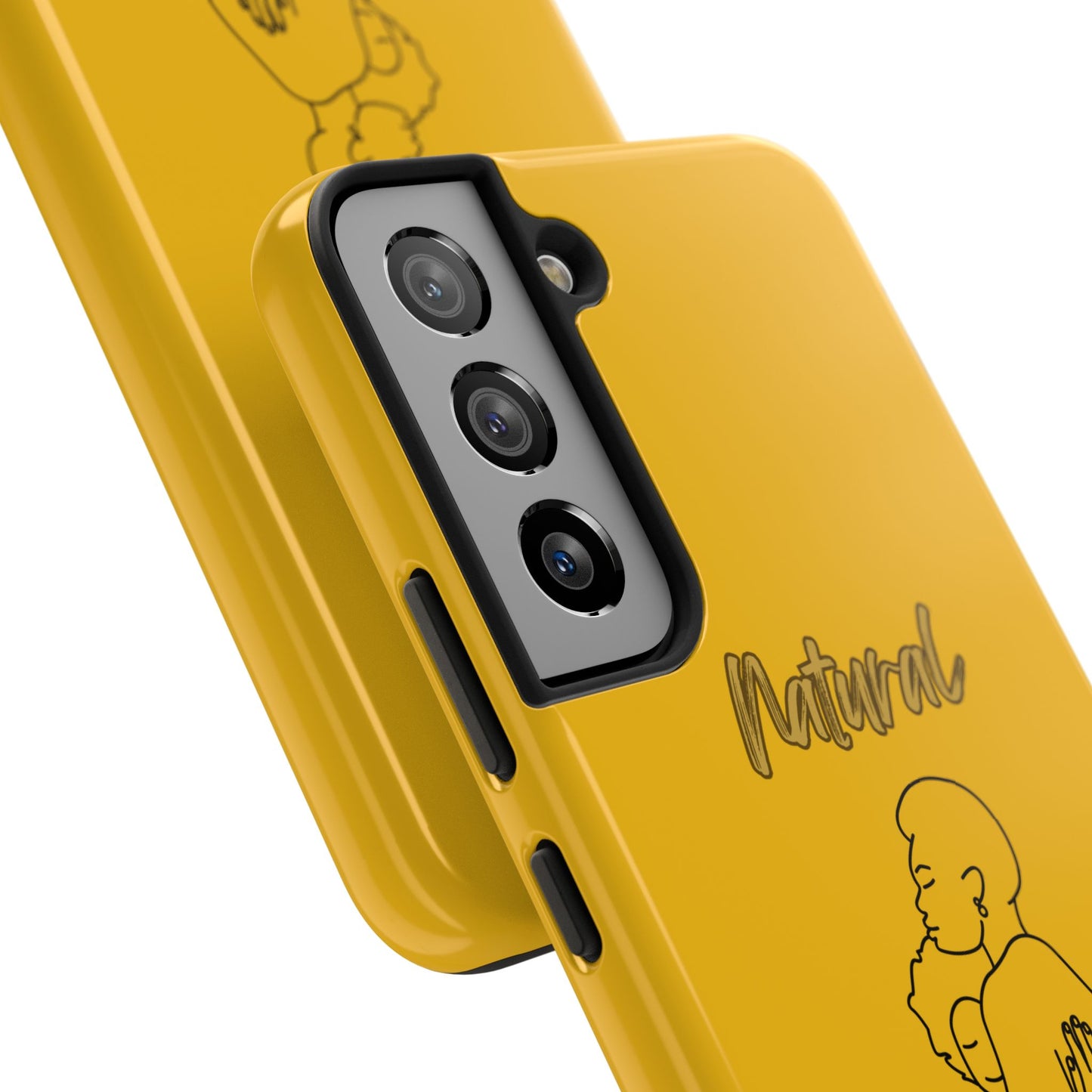 Natural Woman Safe With Momma (BL) Tough Phone Cases YELLOW