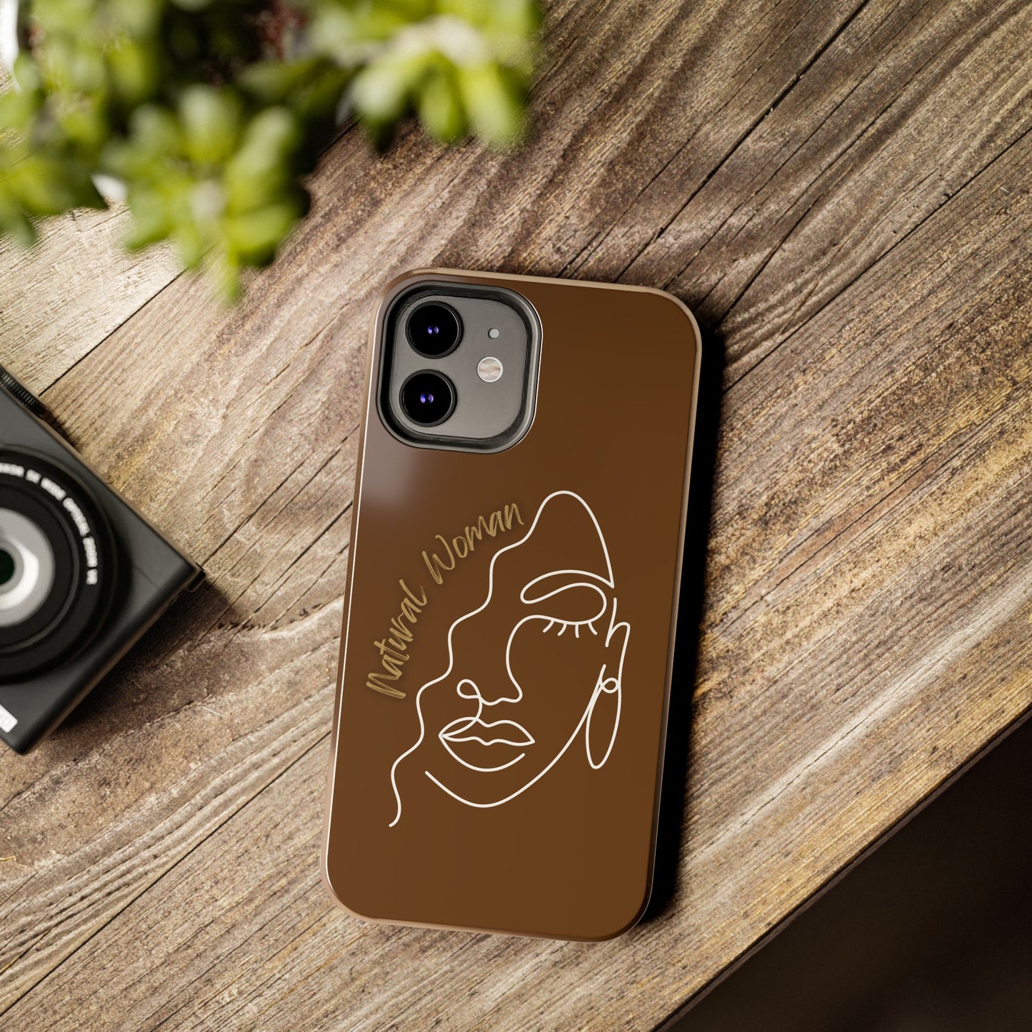 Natural Woman Half Face (WL)Tough Phone Case BROWN