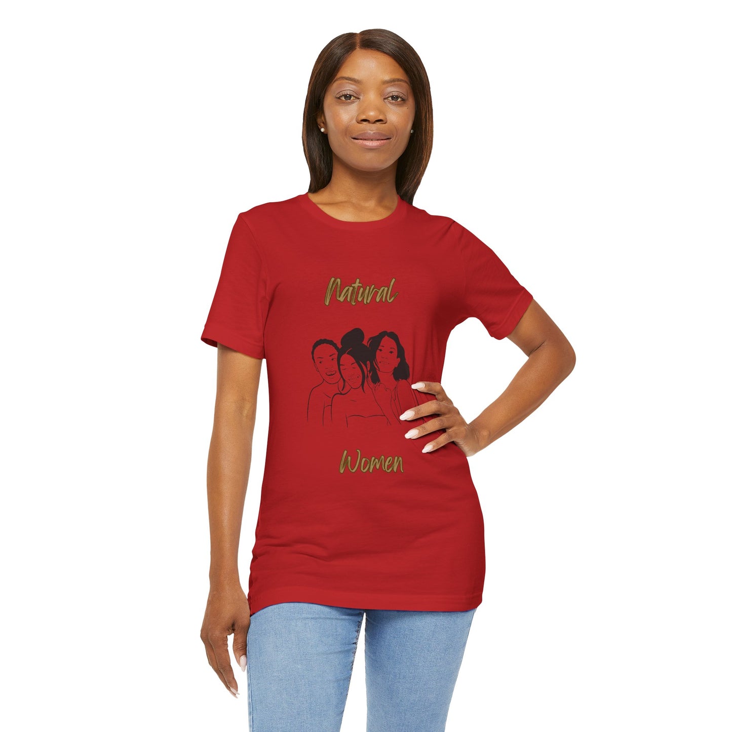 Natural Woman Laughing Friends (BL) Short Sleeve T-Shirt