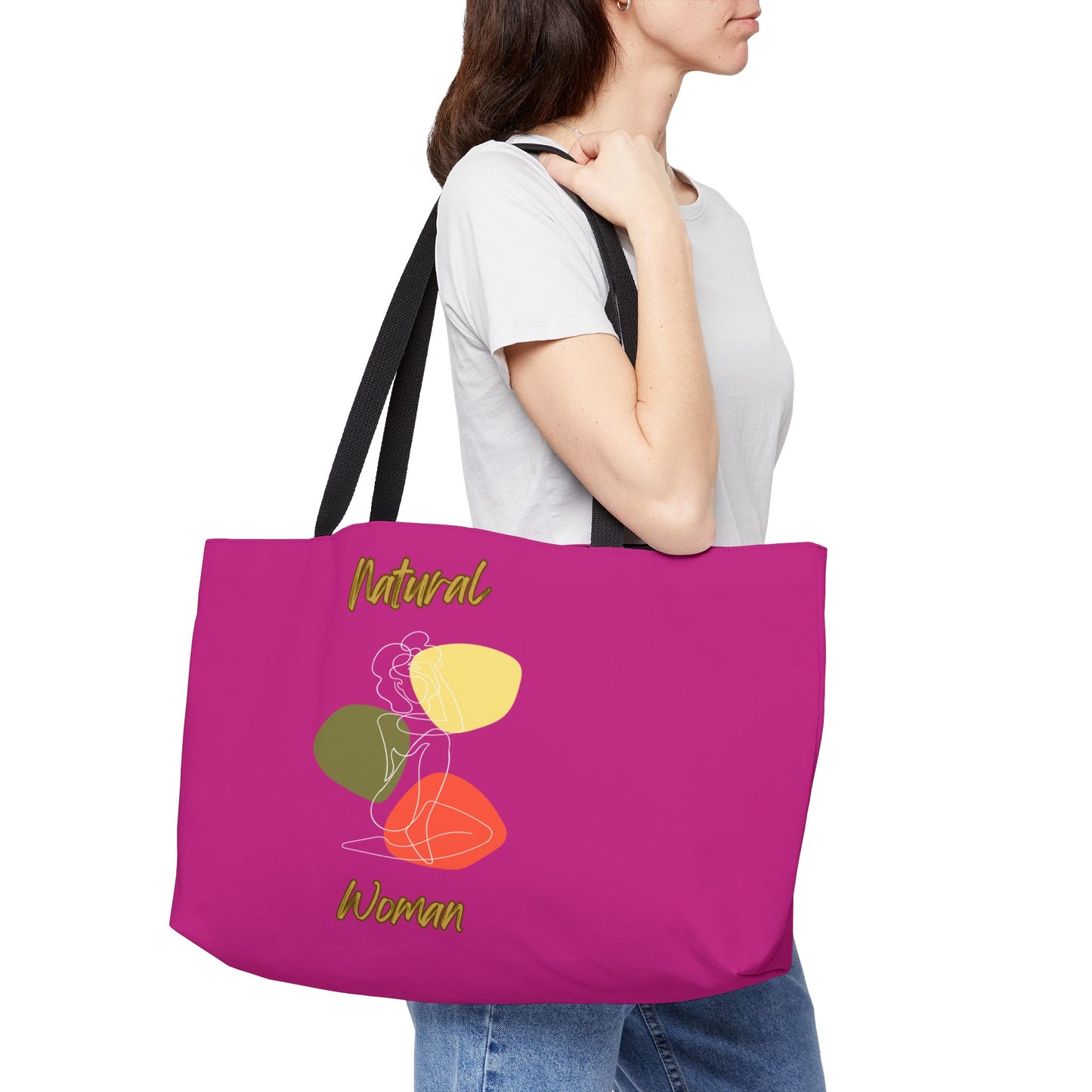 Natural Woman Colorful Pose (WL) Weekender Tote Bag PINK