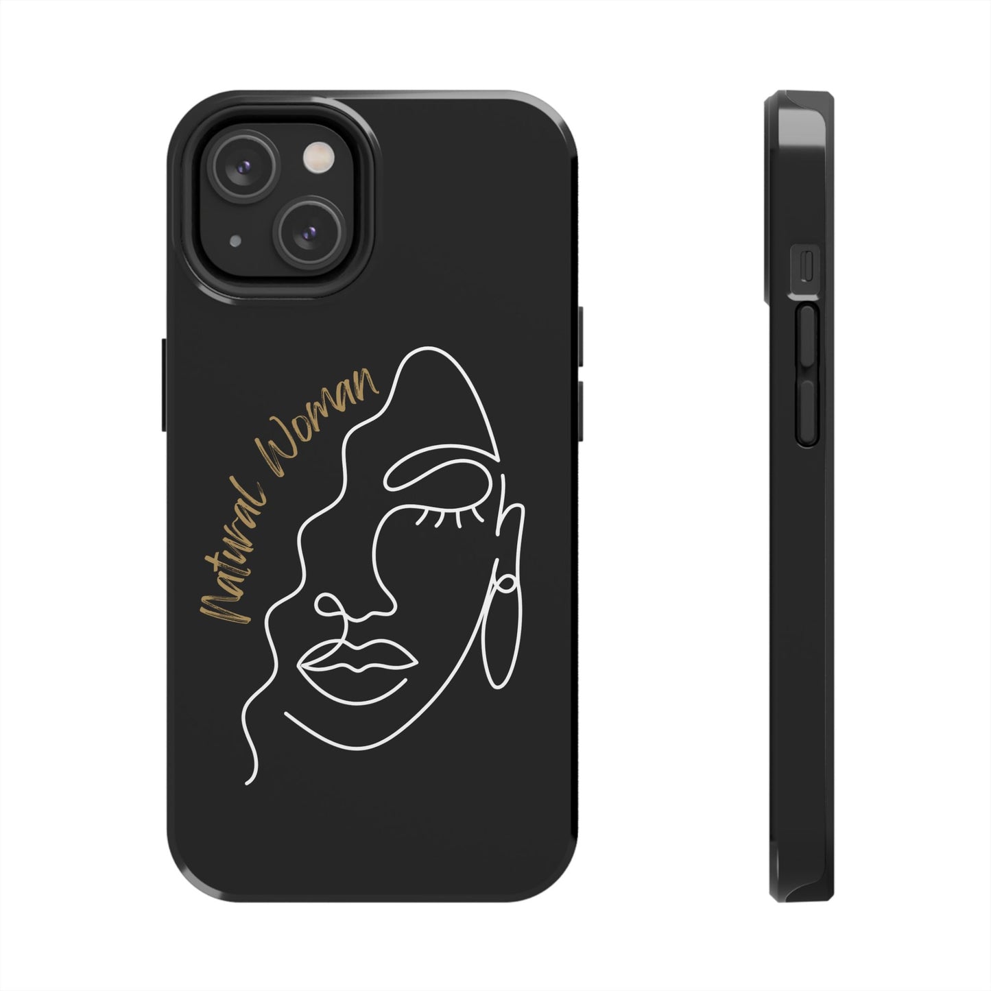 Natural Woman Half Face (WL)Tough Phone Case BLACK