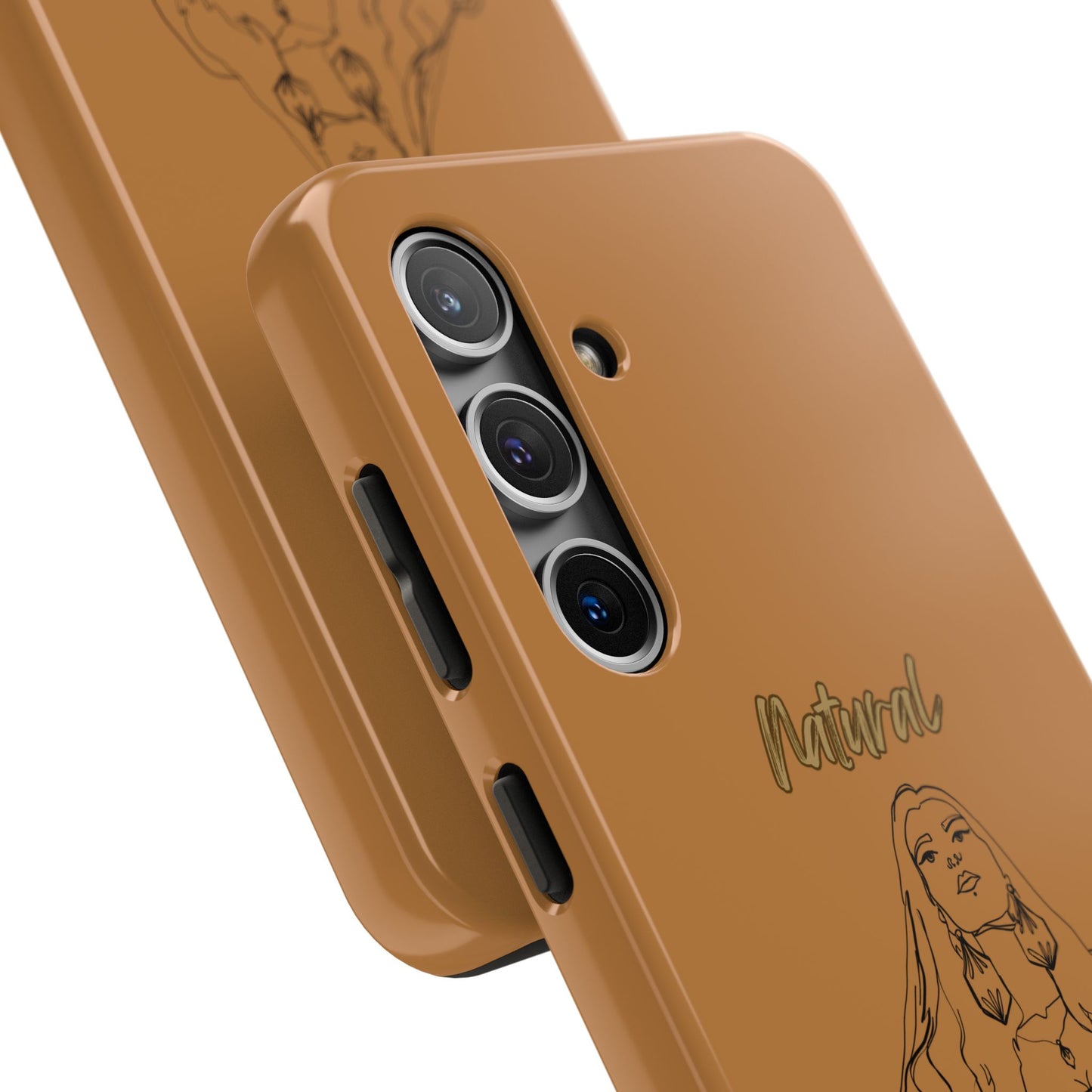 Natural Woman Thinking (BL)Tough Phone Cases LIGHT BROWN