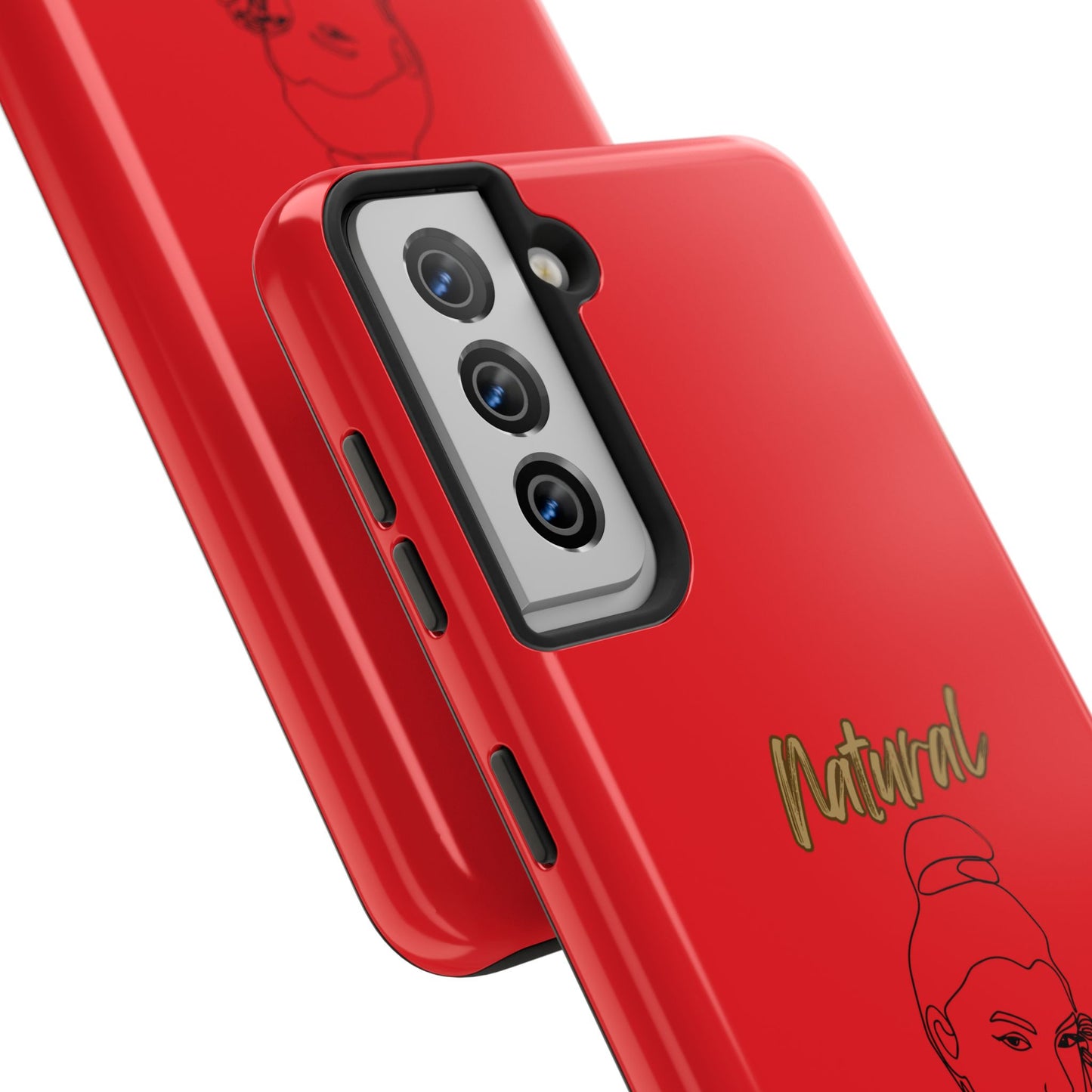 Natural Woman Sassy Bun (BL) Tough Phone Cases RED