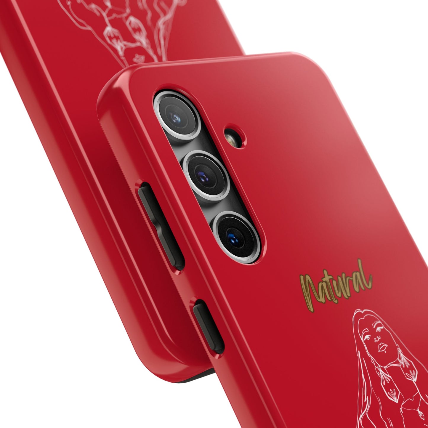 Natural Woman Thinking (WL)Tough Phone Cases DARK RED