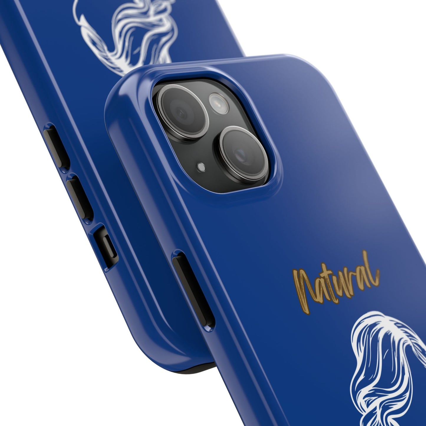 Natural Woman Long Curl (WL)Tough Phone Cases DARK BLUE