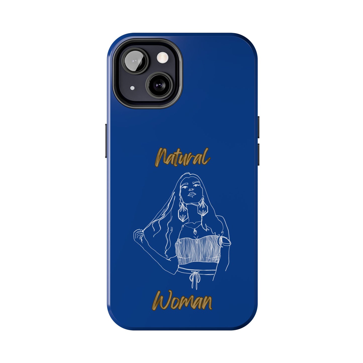 Natural Woman Thinking (WL)Tough Phone Cases DARK BLUE
