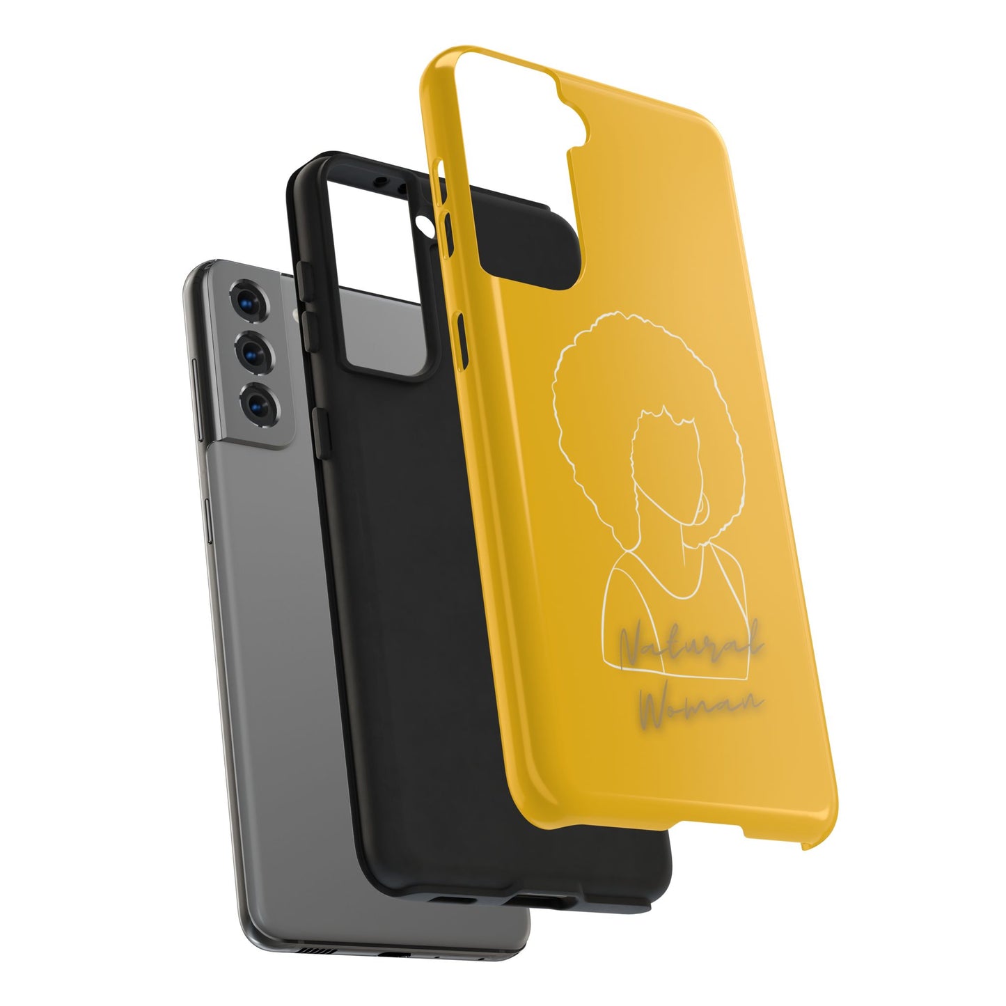 Natural Woman Afro (WL)Tough Phone Cases YELLOW