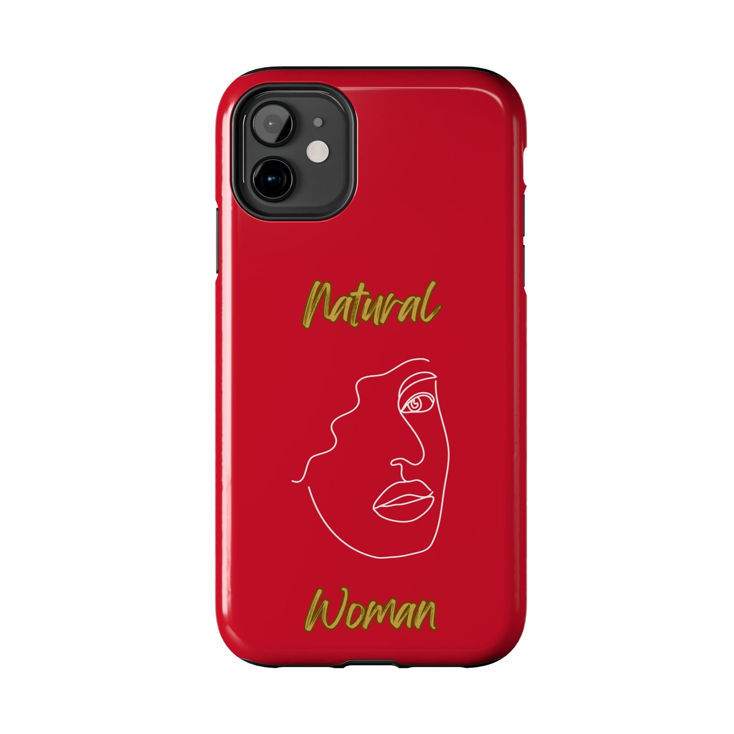 Natural Woman Peekaboo (WL)Tough Phone Cases DARK RED