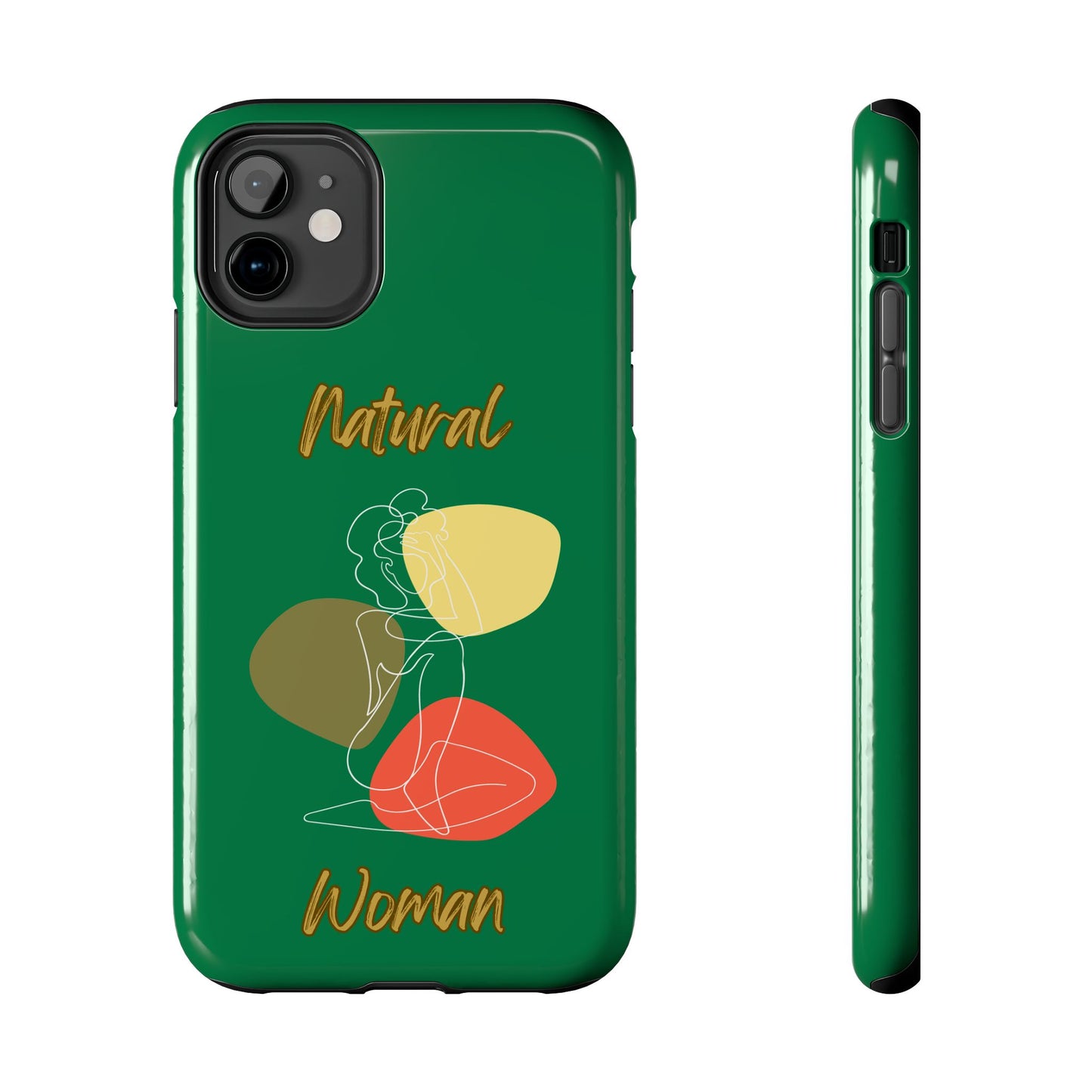 Natural Woman Colorful Pose (WL)Tough Phone Cases DARK GREEN