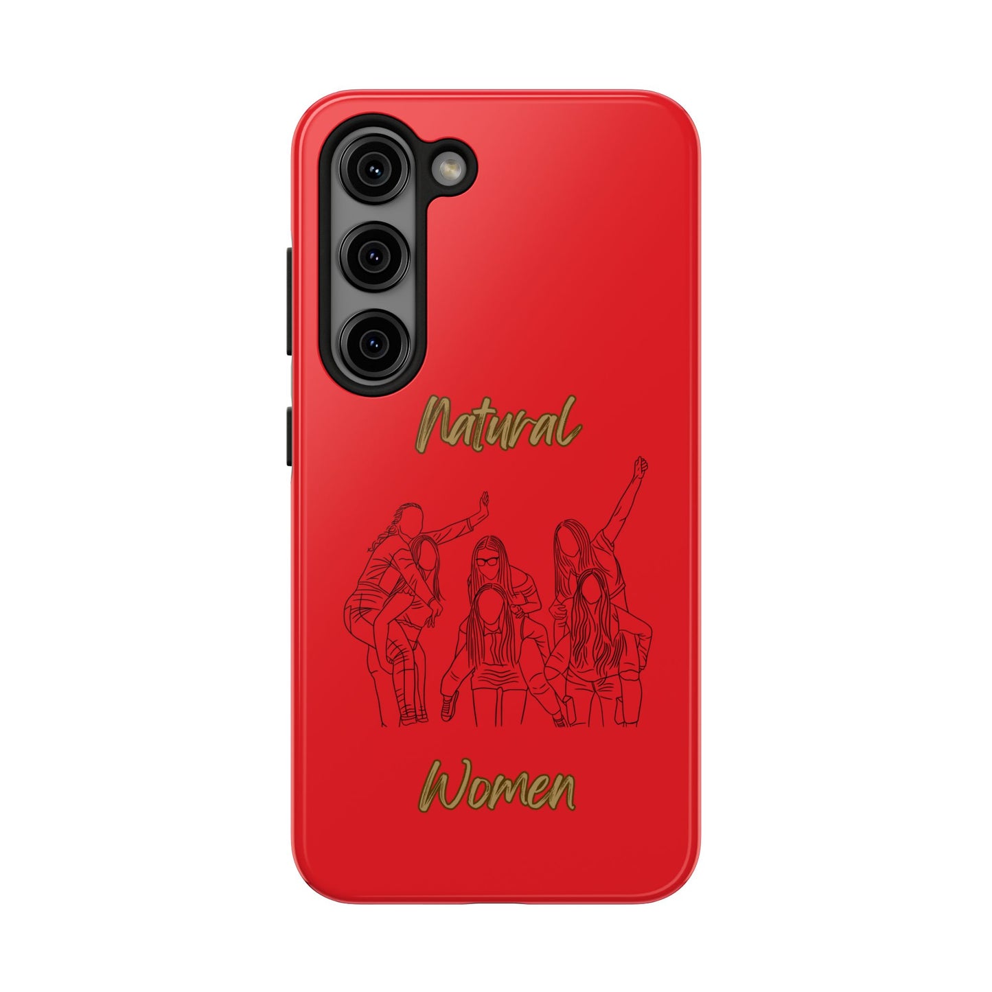 Natural Woman Piggy Back (BL)Tough Phone Cases RED