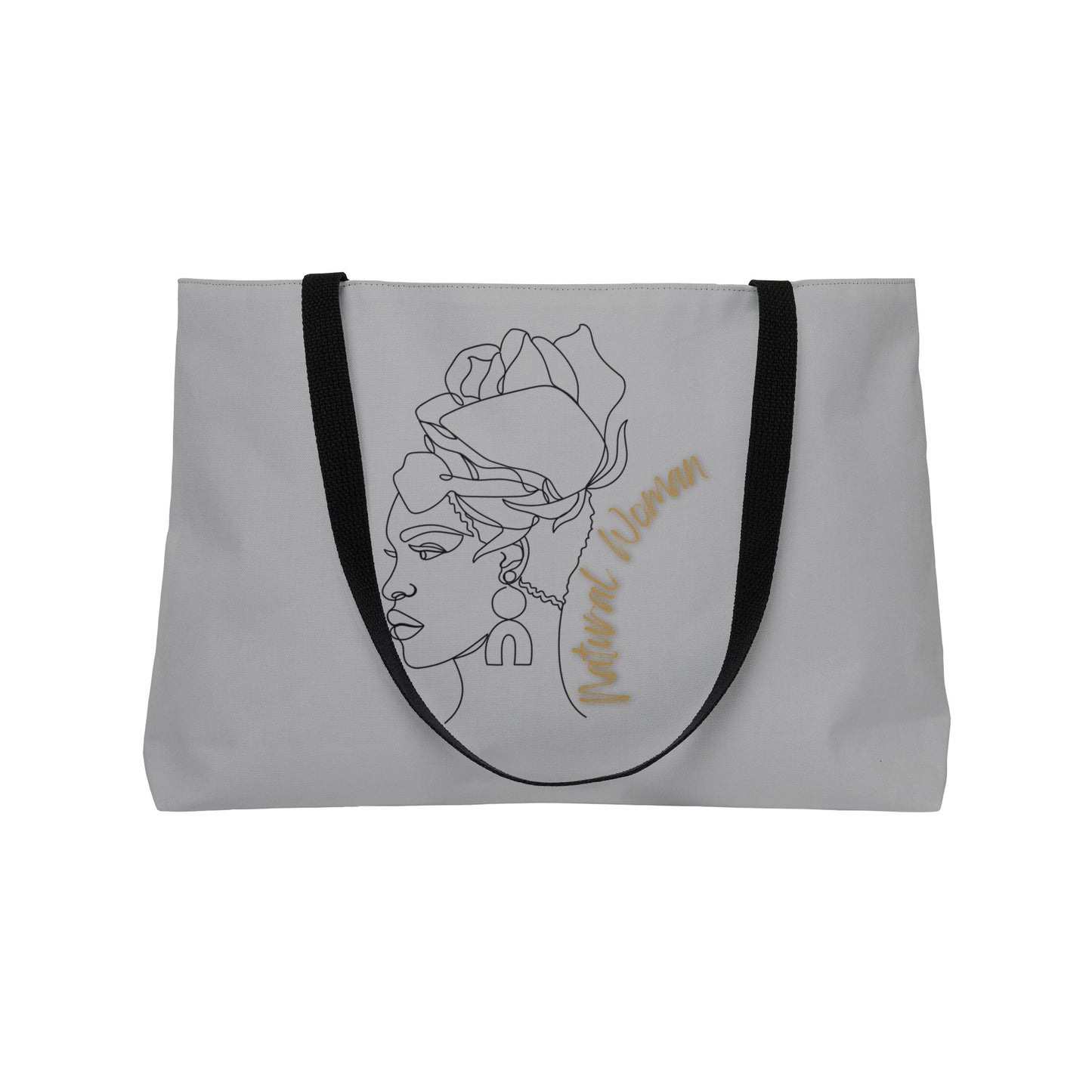 Natural Woman Flower Wrap (BL) Weekender Tote Bag LIGHT GREY