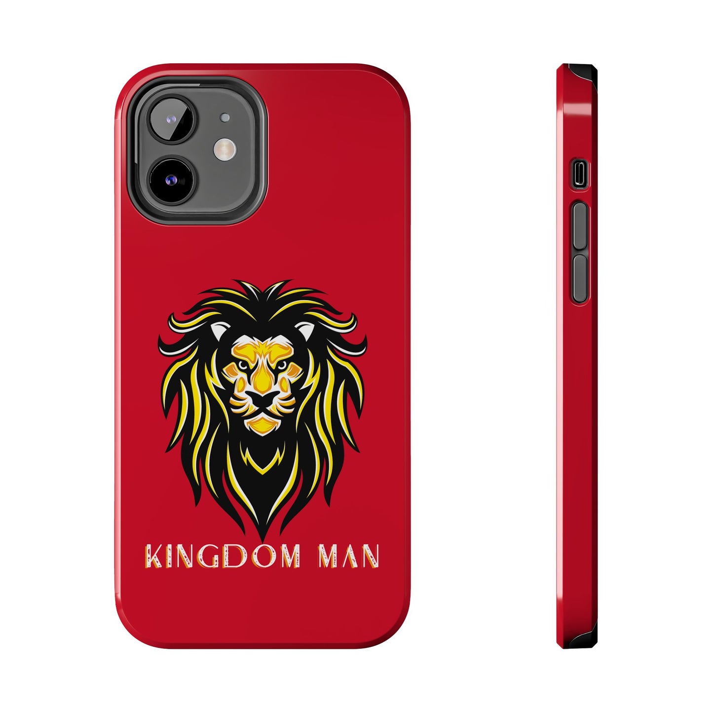 Kingdom Man (White-Gold Label) Tough Phone Case DARK RED