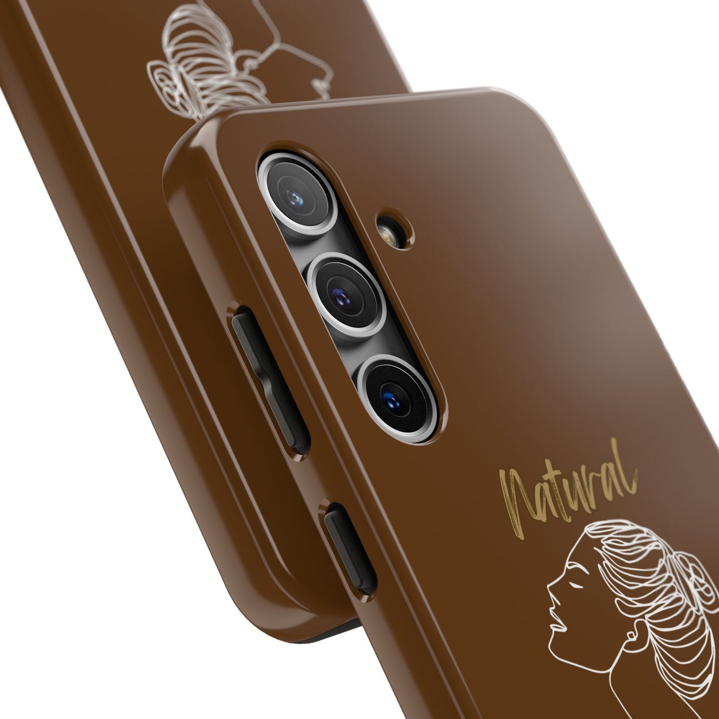 Natural Woman Wet Bun (WL) Tough Phone Cases BROWN