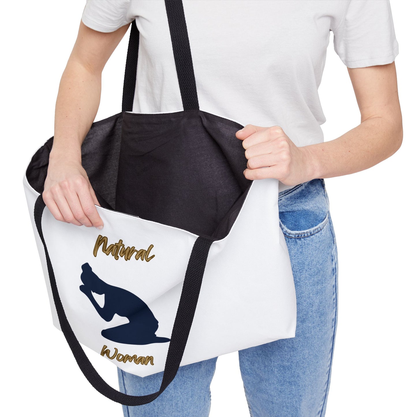 Natural Woman Pray (BL) Weekender Tote Bag WHITE