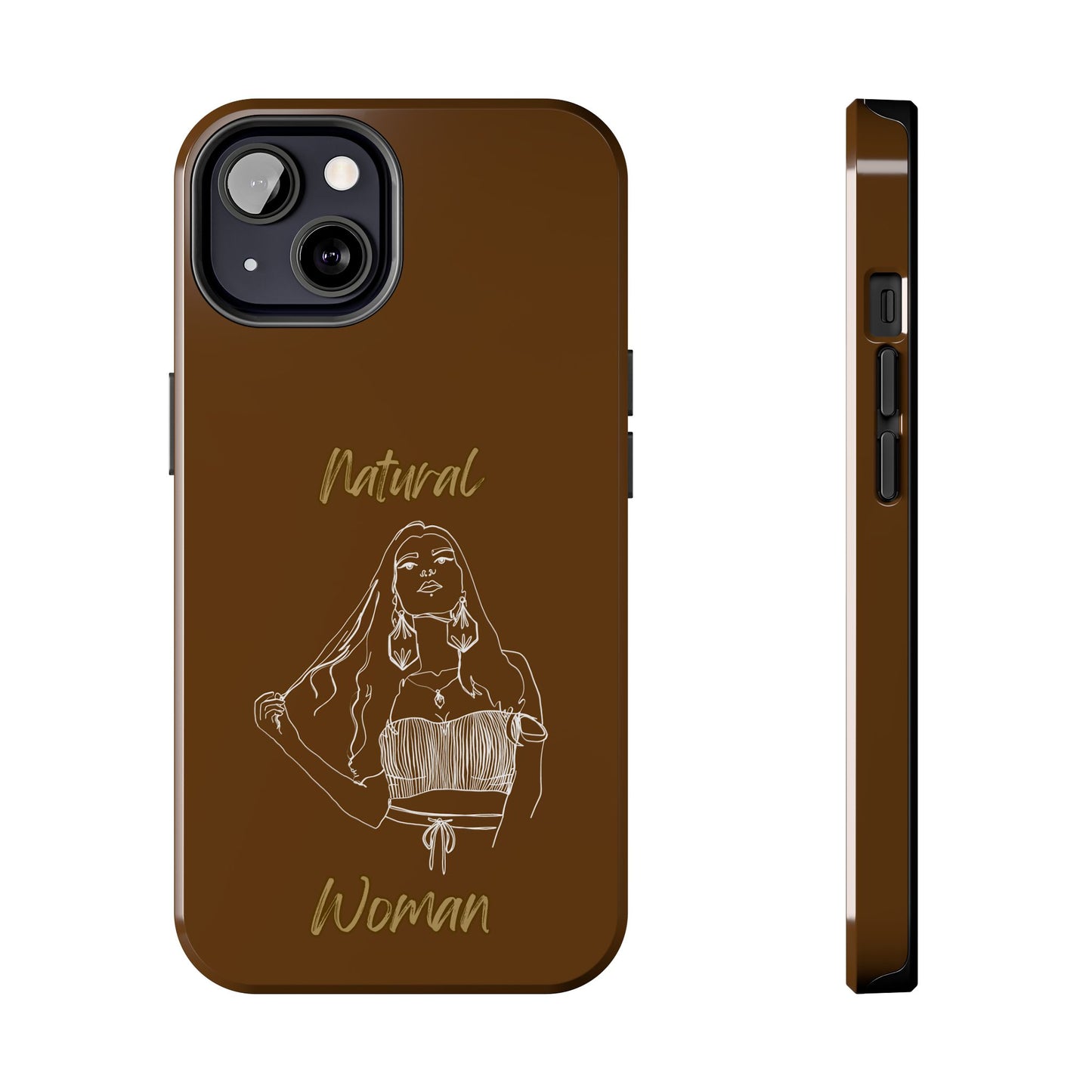 Natural Woman Thinking (WL)Tough Phone Cases BROWN