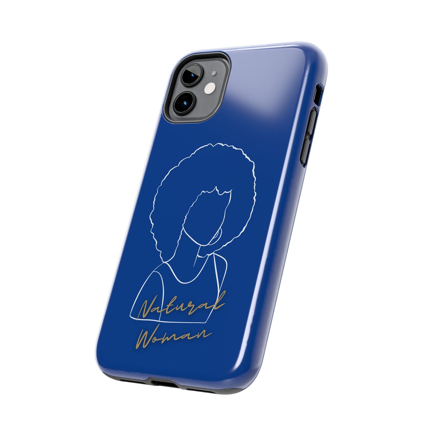 Natural Woman Afro (WL)Tough Phone Cases DARK BLUE