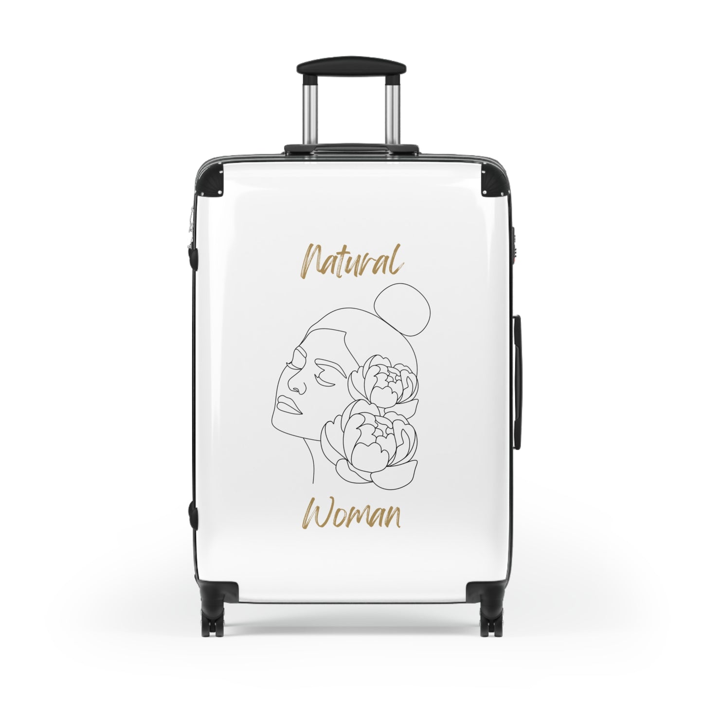 Natural Woman Bun Flower (BL) Suitcase WHITE