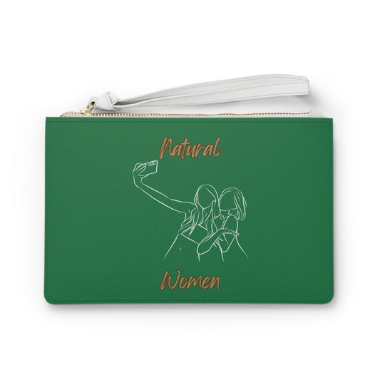 Natural Women Friends Selfie (WL) Clutch Bag DARK GREEN