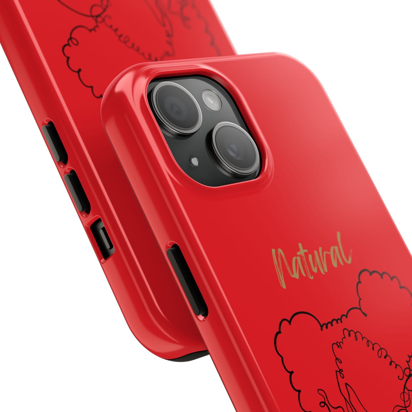 Natural Woman Twin Puffs (BL) Tough Phone Case RED