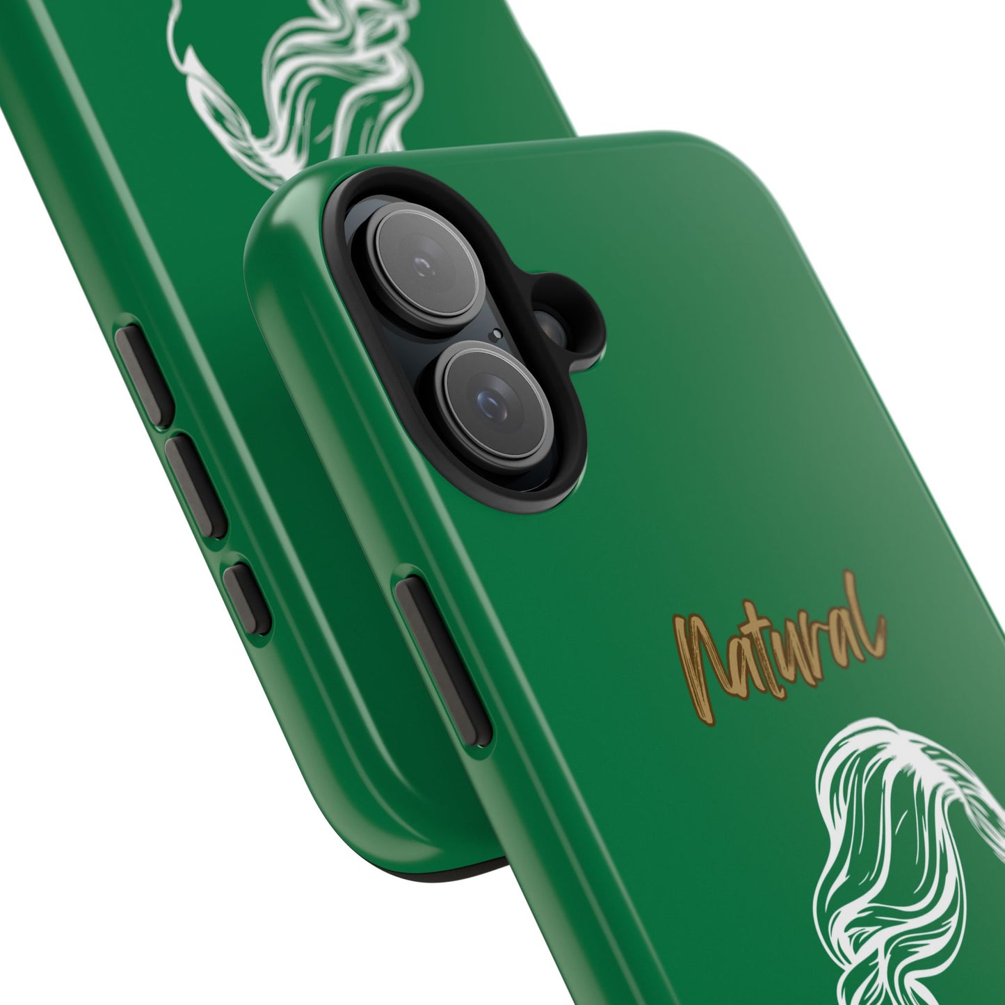 Natural Woman Long Curl (WL)Tough Phone Cases DARK GREEN