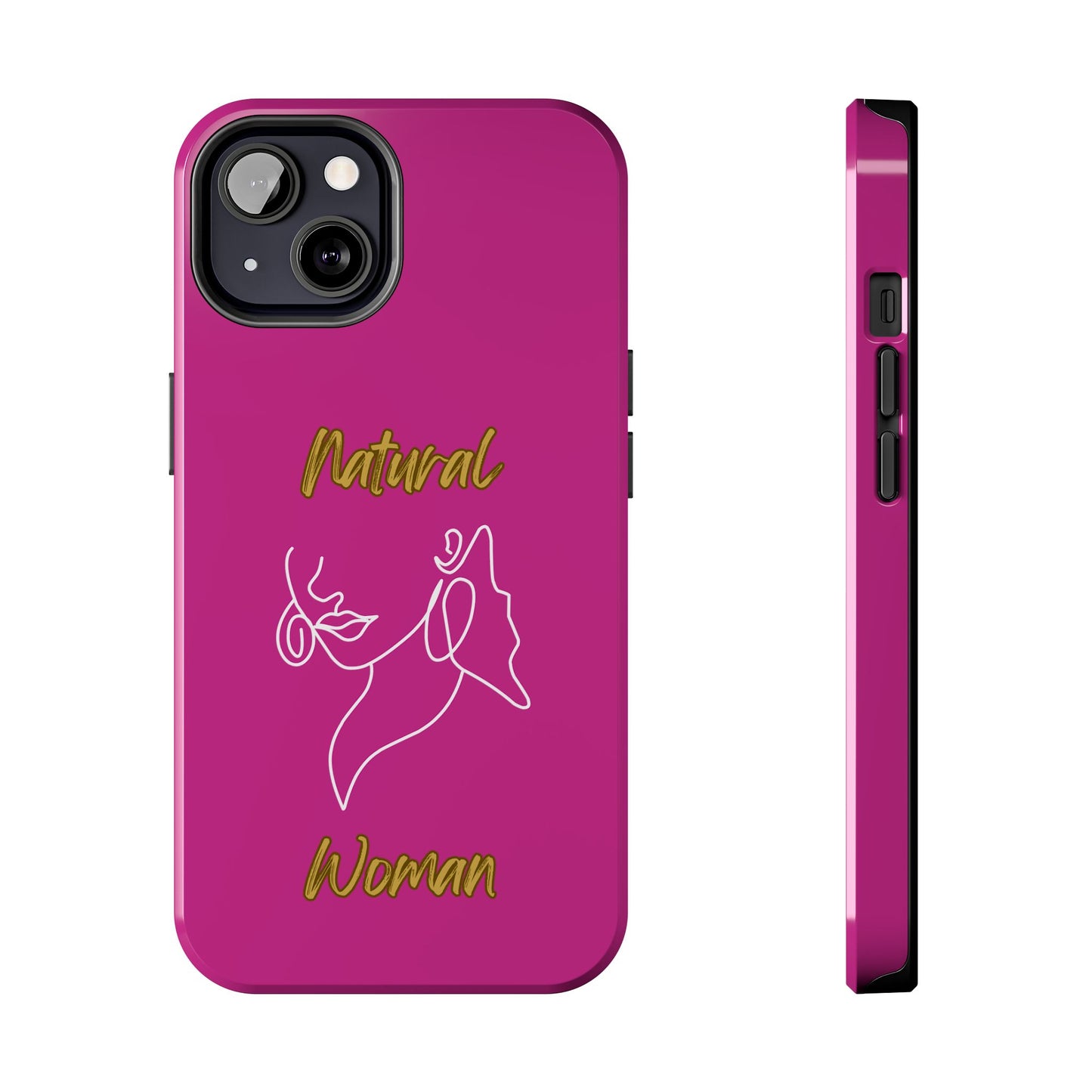 Natural Woman Lips (WL)Tough Phone Cases PINK