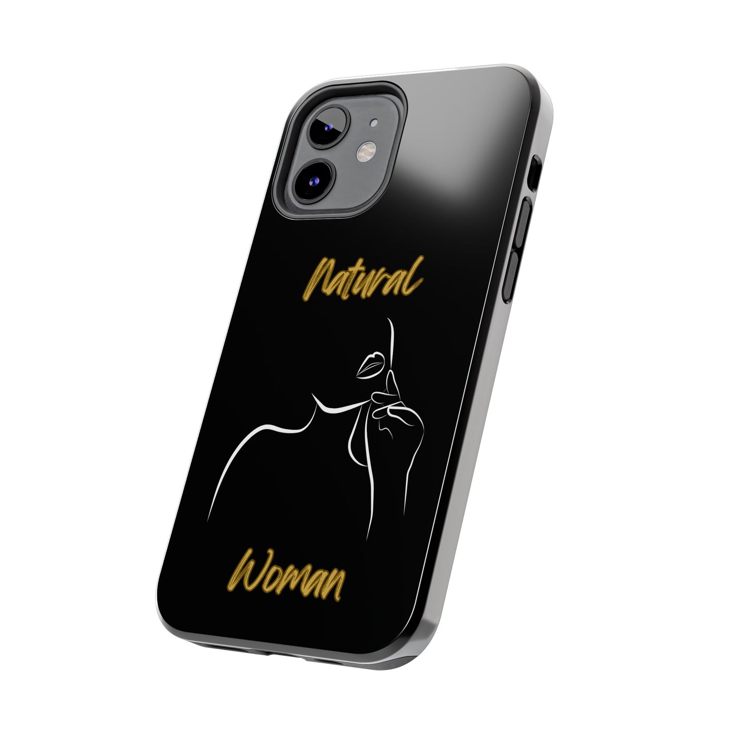 Natural Woman Chin Up (WL)Tough Phone Cases BLACK