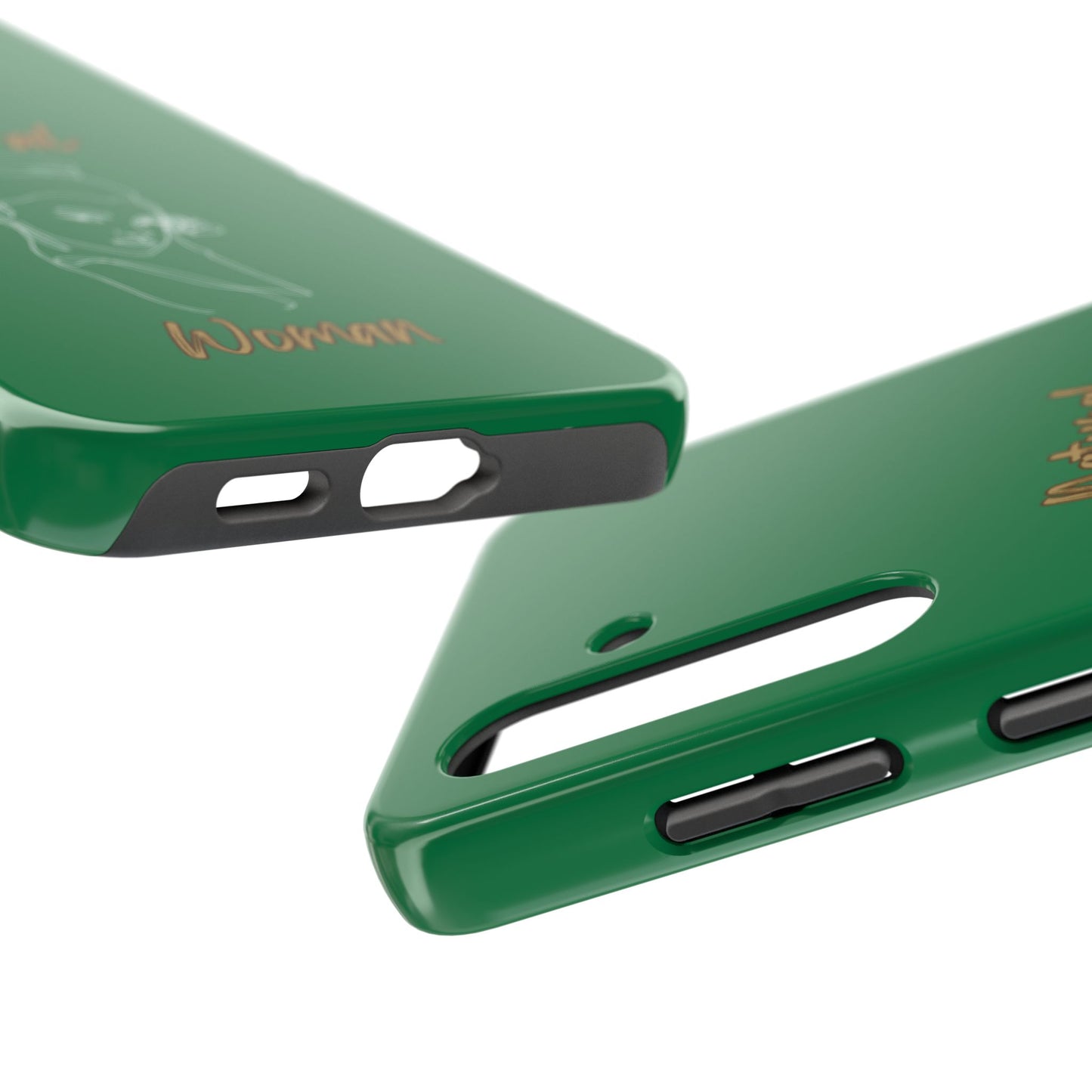 Natural Woman Sassy Bun (WL) Tough Phone Cases DARK GREEN