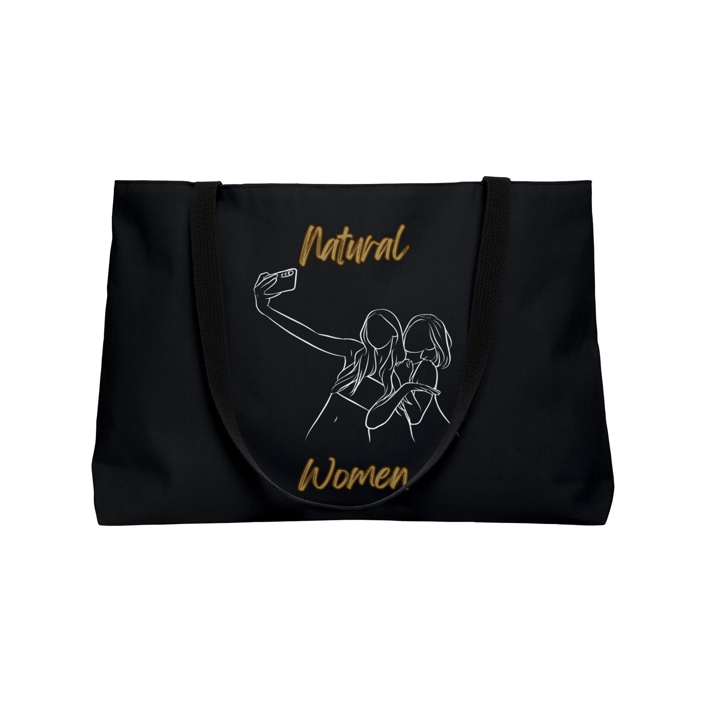 Natural Women Friends Selfie (WL) Weekender Tote Bag BLACK
