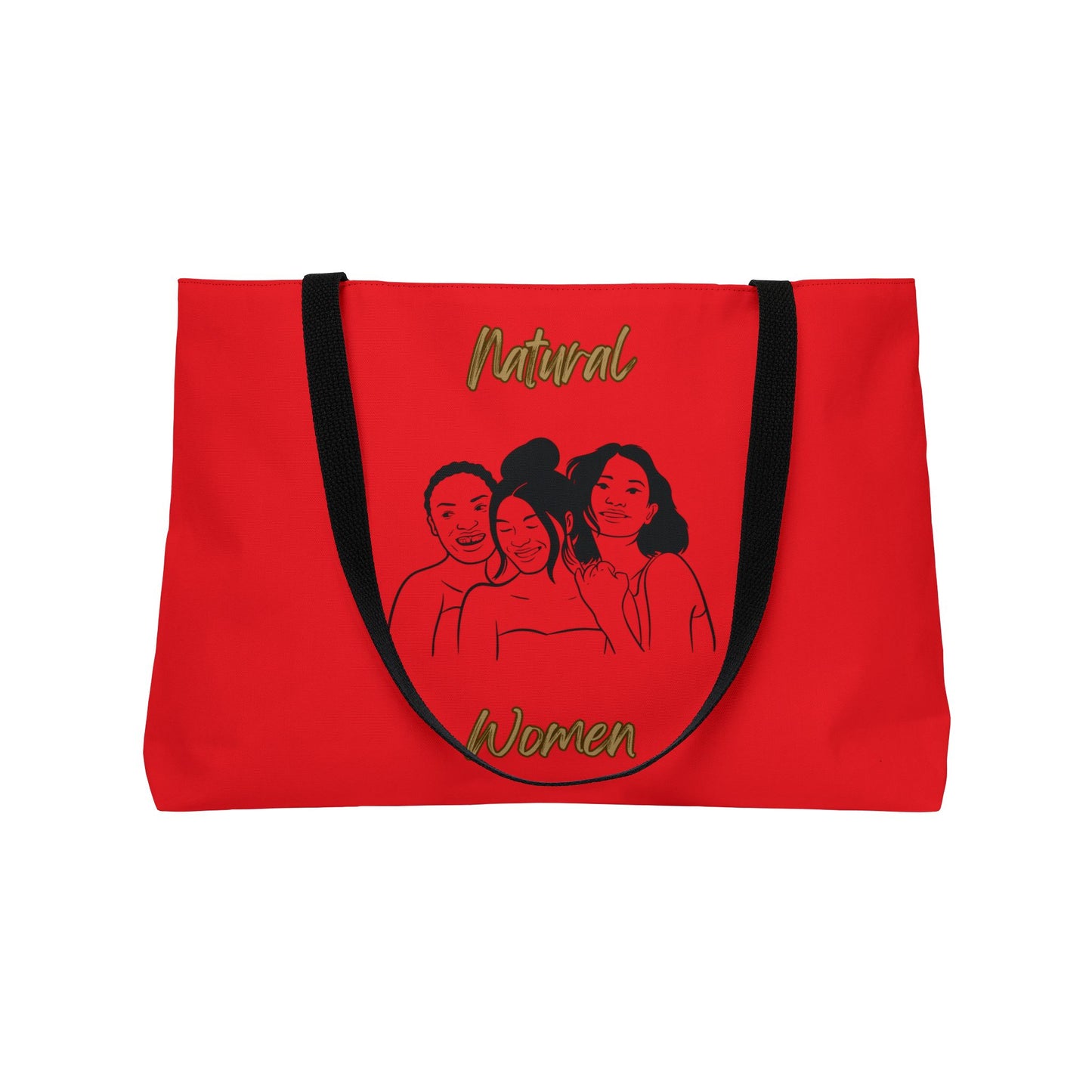 Natural Women Laughing Friends (BL) Weekender Tote Bag RED