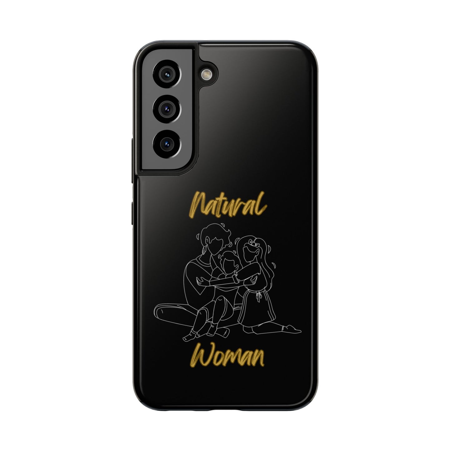 Natural Woman Bear Hugs (WL) Tough Phone Cases BLACK