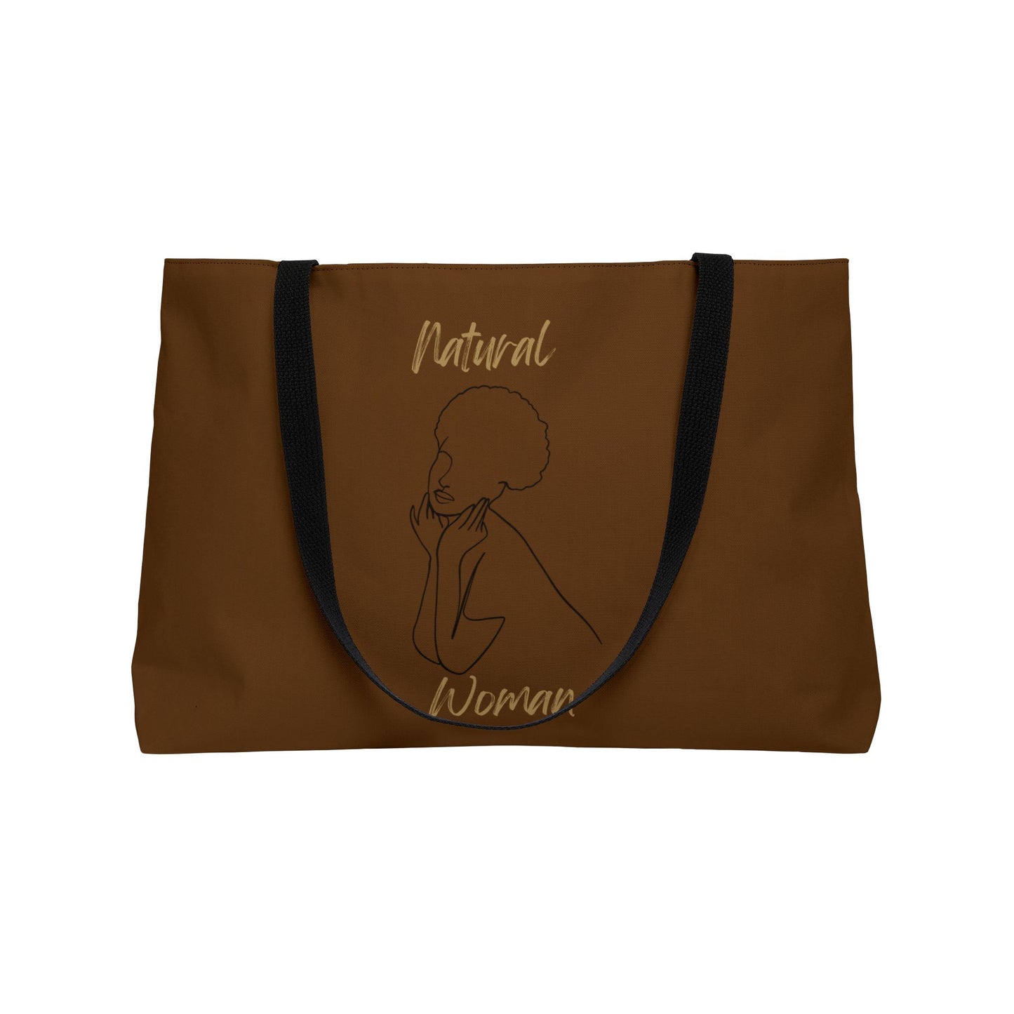 Natural Woman Cute Afro (BL) Weekender Tote Bag BROWN