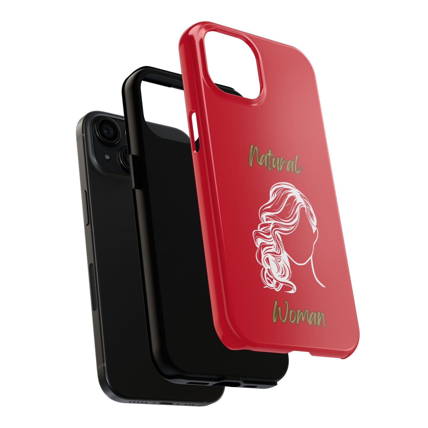 Natural Woman Long Curl (WL)Tough Phone Cases DARK RED