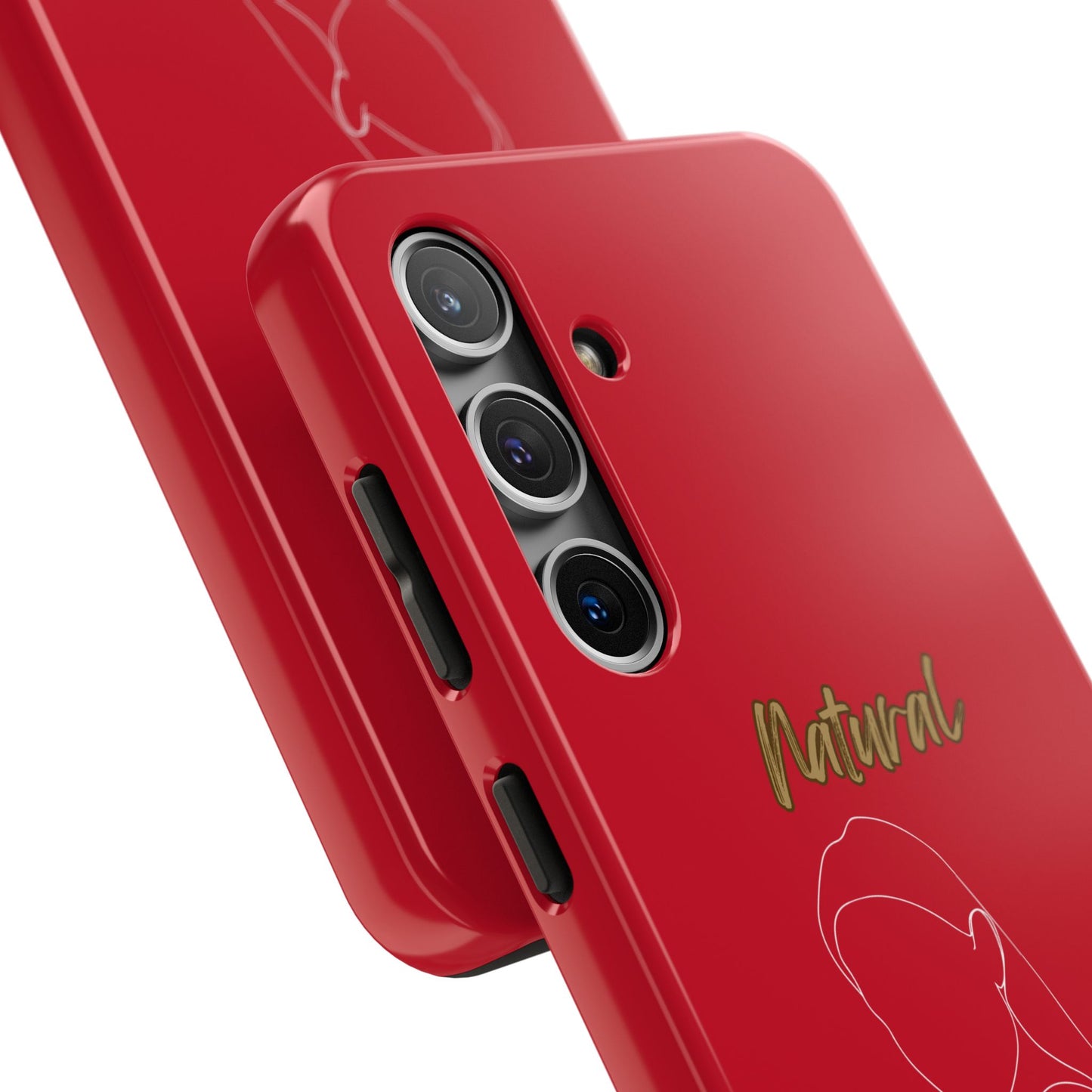 Natural Woman Tilted Look (WL) Tough Phone Cases DARK RED