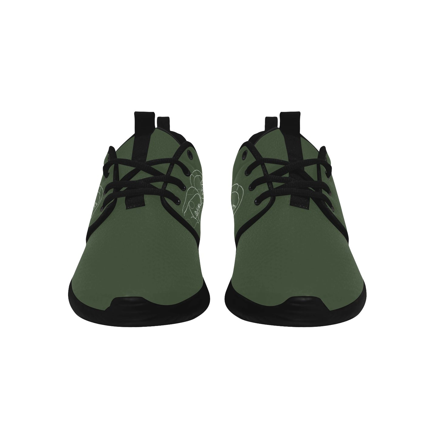 Natural Women SISTERS (WL) DARK GREEN w/ Black Sole Sneakers